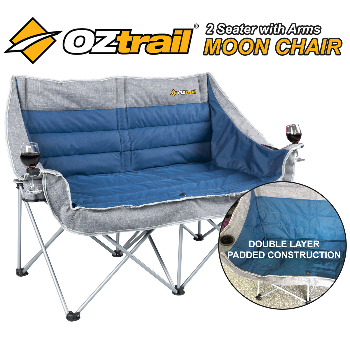 oztrail double moon chair