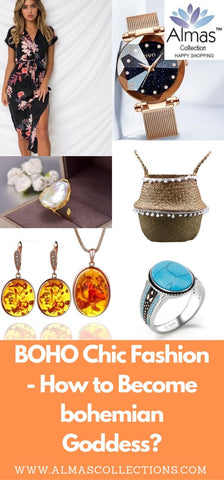 BOHO Chic Fashion - How to Become bohemian Goddess? from Almas Collections