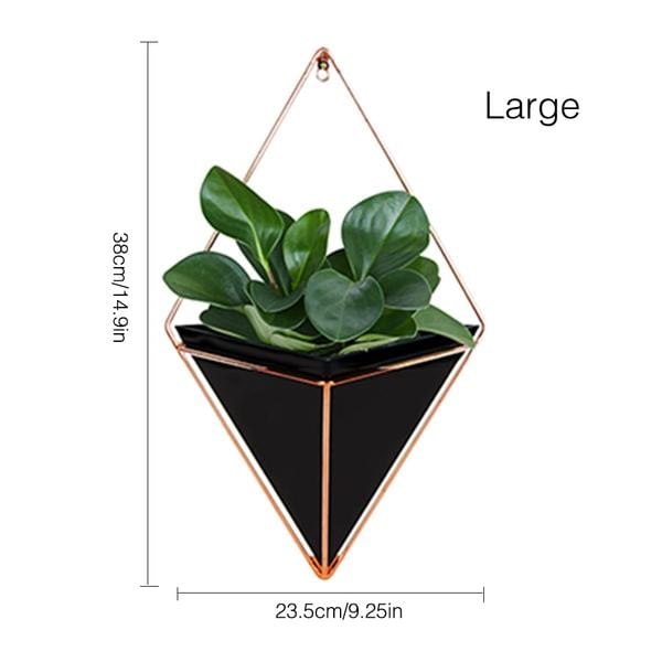 New Hanging Geometric Plant Decor on display from Almas Collections
