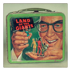 Curio & Co. looks at classic vintage lunchboxes to go back to school. Photo of retro lunch box from Land of the Giants. Curio and Co. www.curioandco.com