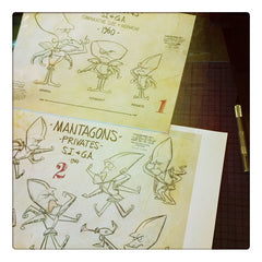 Curio & Co. looks at giclee prints. Prints of Mantagons form 1960's Spaceman Jax TV series by Pud Film. Curio and Co. www.curioandco.com