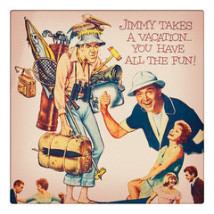 Curio & Co. beats the heat with a look at classic films perfect for summer vacation. Image of the film poster for classic 1960s Mr. Hobbs Takes a Vacation with Jimmy Stewart from Curio and Co. www.curioandco.com