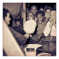 Curio & Co. looks at nostalgia for summertime treats from childhood with cotton candy. Image of children very excited to be served cotton candy. Source, Heinz Family Fund/Carnegie Museum of Art. www.curioandco.com