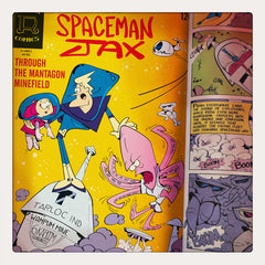 Curio & Co. announces a sneak peek at the Spaceman Jax comic for visitors to San Diego Comic-Con 2014. Image of Spaceman Jax - Through the Mantagon Minefield comic, courtesy of Curio and Co. www.curioandco.com