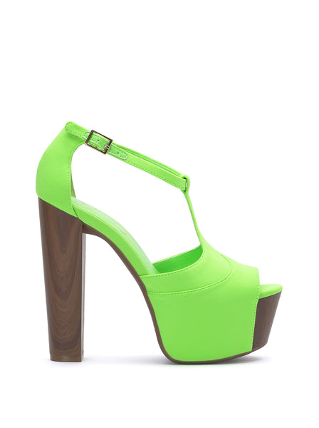 vocaal gevolgtrekking in het geheim Dany T-Strap Platform Sandal in Neon Green – Jessica Simpson