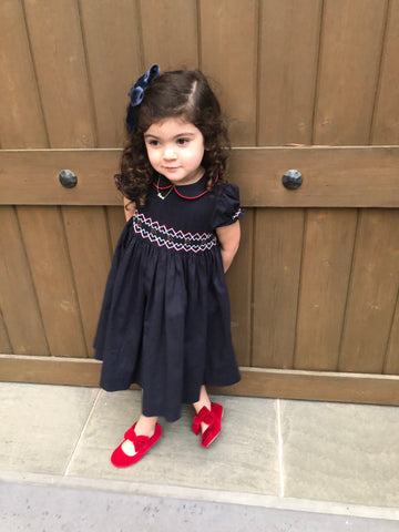 “Such a beautiful dress! xx” Thank you Selby Colette for picking our handmade Cerise smocked dress for Christmas!