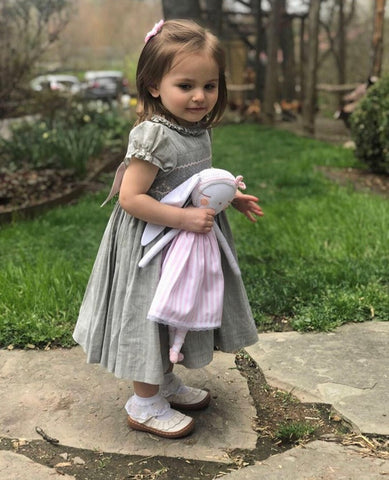 handmade amandine loggia smocked dress happy little girl easter charlotte sy dimby frenchstyle