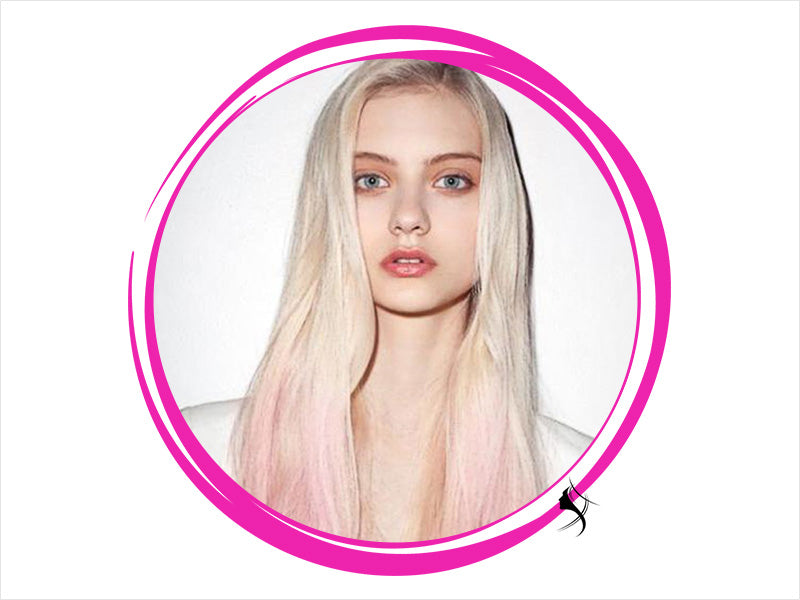 synthetic hair pink color
