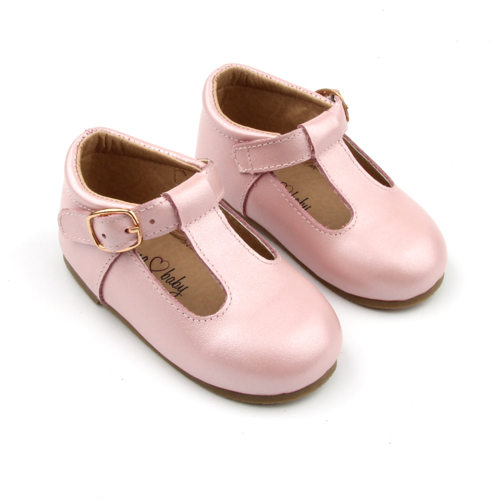 blush t bar shoes