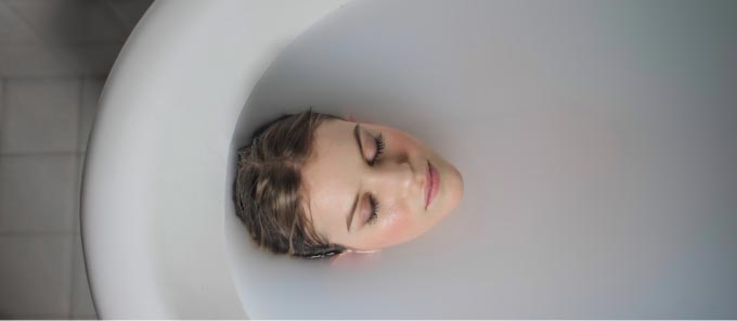 Organic Skincare Products - Woman In Bath Tub