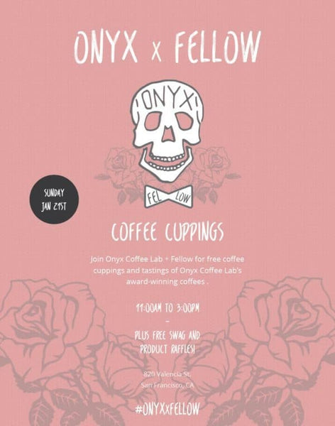 Poster for Onyx x Fellow Brew Master Class Weekend Cuppings