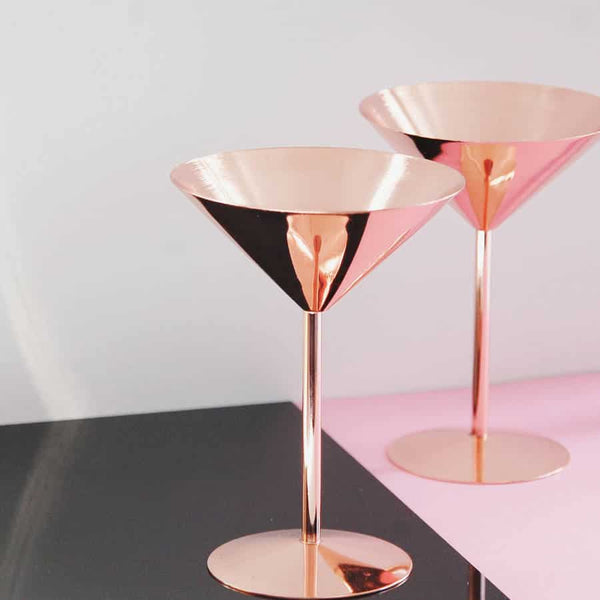 Copper Martini Glasses