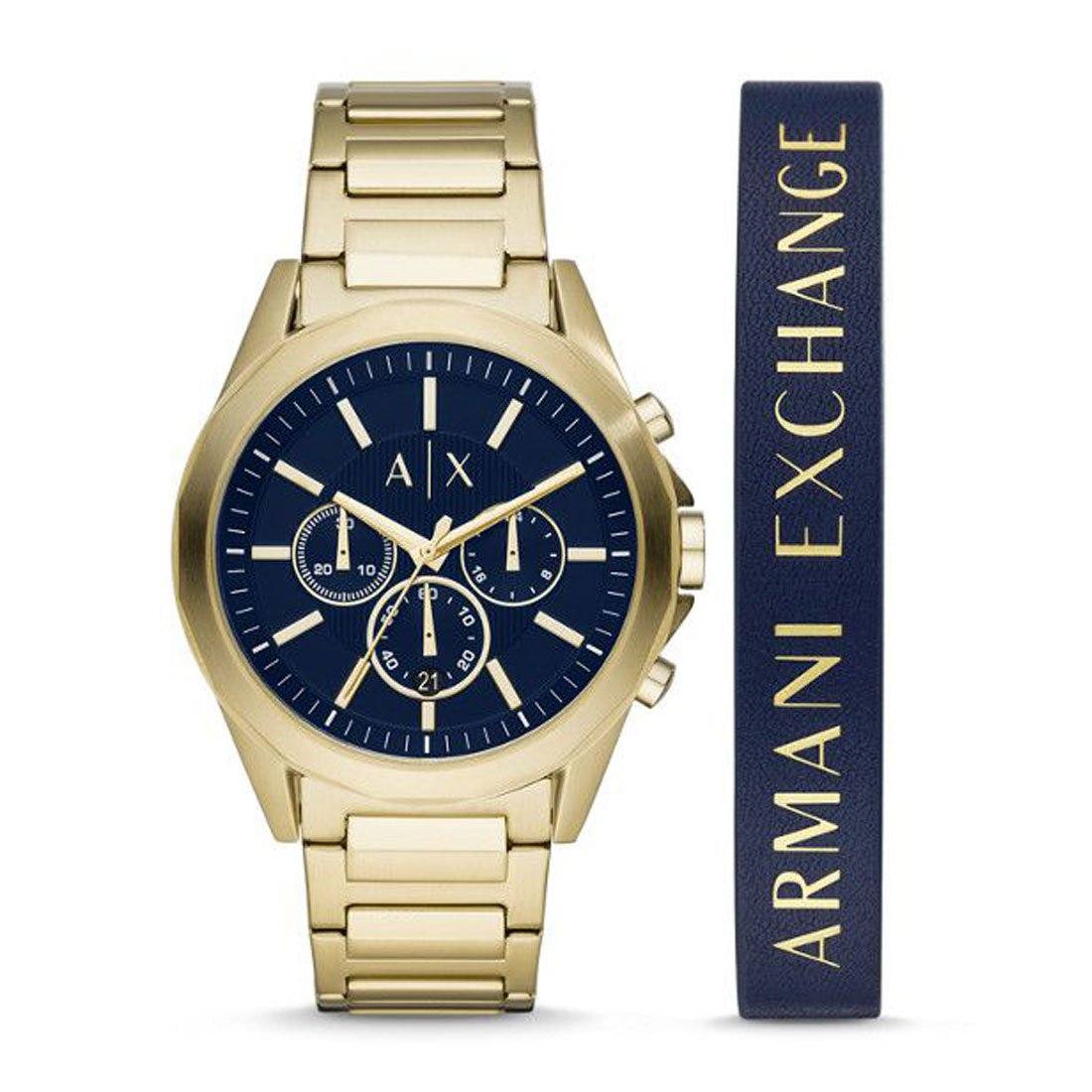 gold watch armani exchange