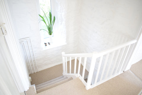 Stairs and landing area Cornish Cottage Renovation