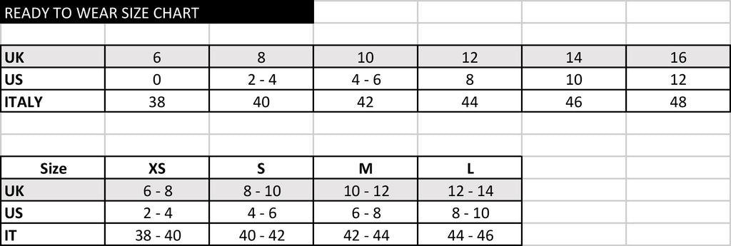 Yaitte Sizing Guide