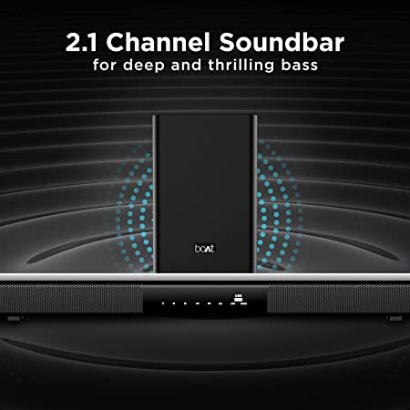 boAt Aavante Bar 1750 | 120W Home Theatre Soundbar with 80W Wireless Subwoofer, USB, Optical, Coaxial, HDMI, AUX, BT, FM