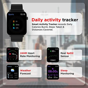 boAt Wave Lite | Smartwatch with 1.69" (4.29 cm) HD Display, Health Monitors, 100+ Watch Faces, 10 Active Sports Modes