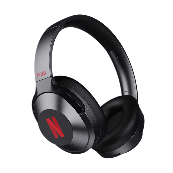 boAt Nirvana 751 ANC | Netflix Stream Edition Premium Headphone For Movies & TV Shows, 40mm Driver, 65H Playback