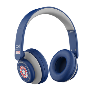 boAt Rockerz 450 Captain America Marvel Edition | Bluetooth Headphones with 40mm Audio Drivers, 15H Playback, Voice Assistant, Dual Connectivity