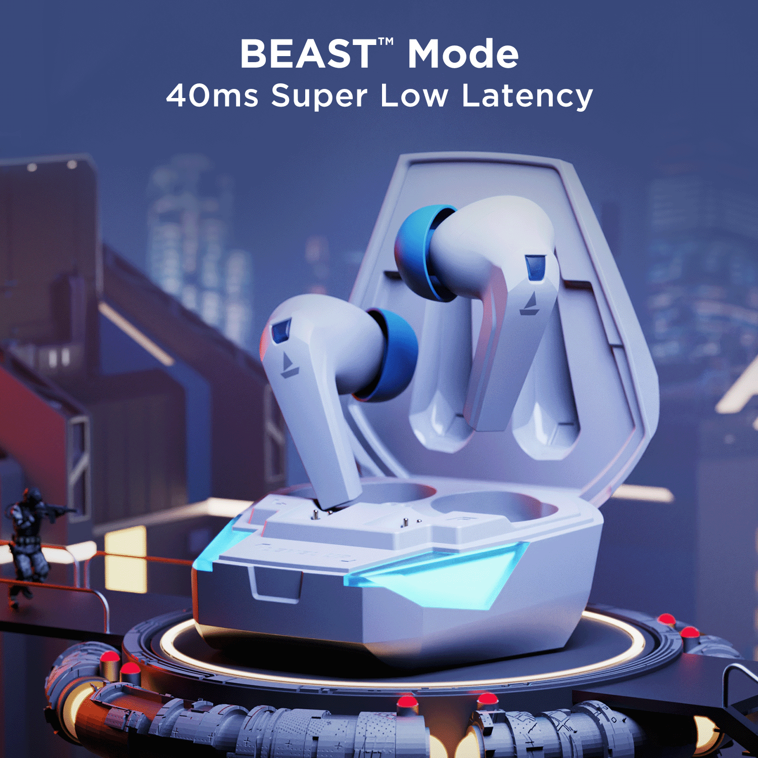 boAt Airdopes 192 | Gaming Earbuds with 13mm Drivers, BEAST™ Mode, ENx™ Technology, LED lights, 30 hours of nonstop playback