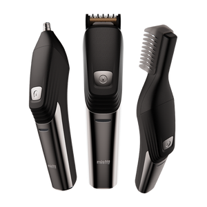 Misfit T200 3-in-1 Grooming Kit for Men | Titanium Blades, 120 min Runtime with 5 Length Settings, USB Charging, Cord/Cordless Usage