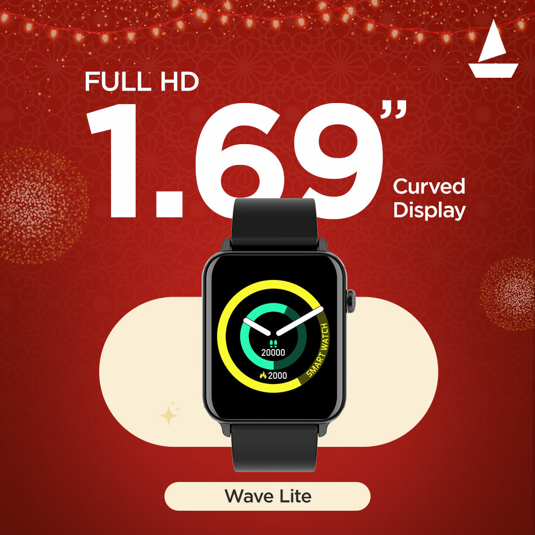 boAt Wave Lite | Smartwatch with 1.69" (4.29 cm) HD Display, Health Monitors, 100+ Watch Faces, 10 Active Sports Modes