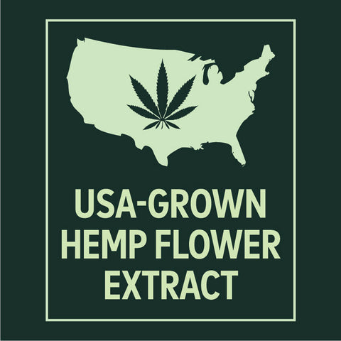 Gaia uses only USA Grown Hemp Flower