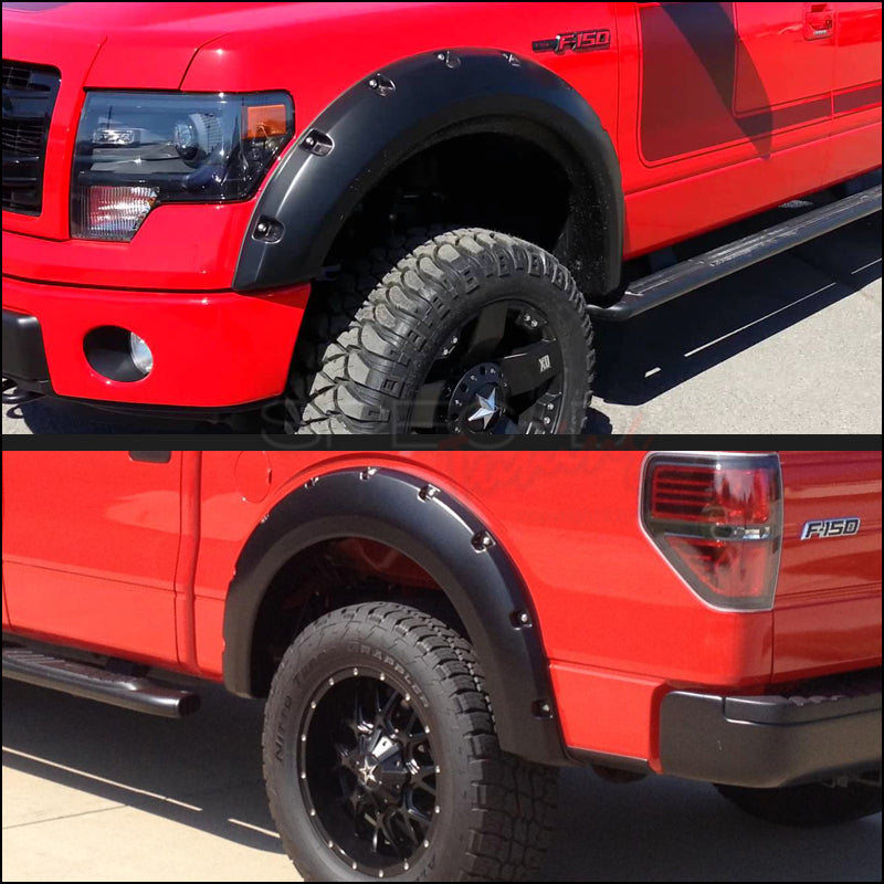 Do not fit Platinum and Raptor models 97.4 Bed Length Models Only 78.8 CHEDA Wheel Fender Flares Kit Compatible with 2009-2014 Ford F150 Styleside with 67.0 Textured Factory Style 
