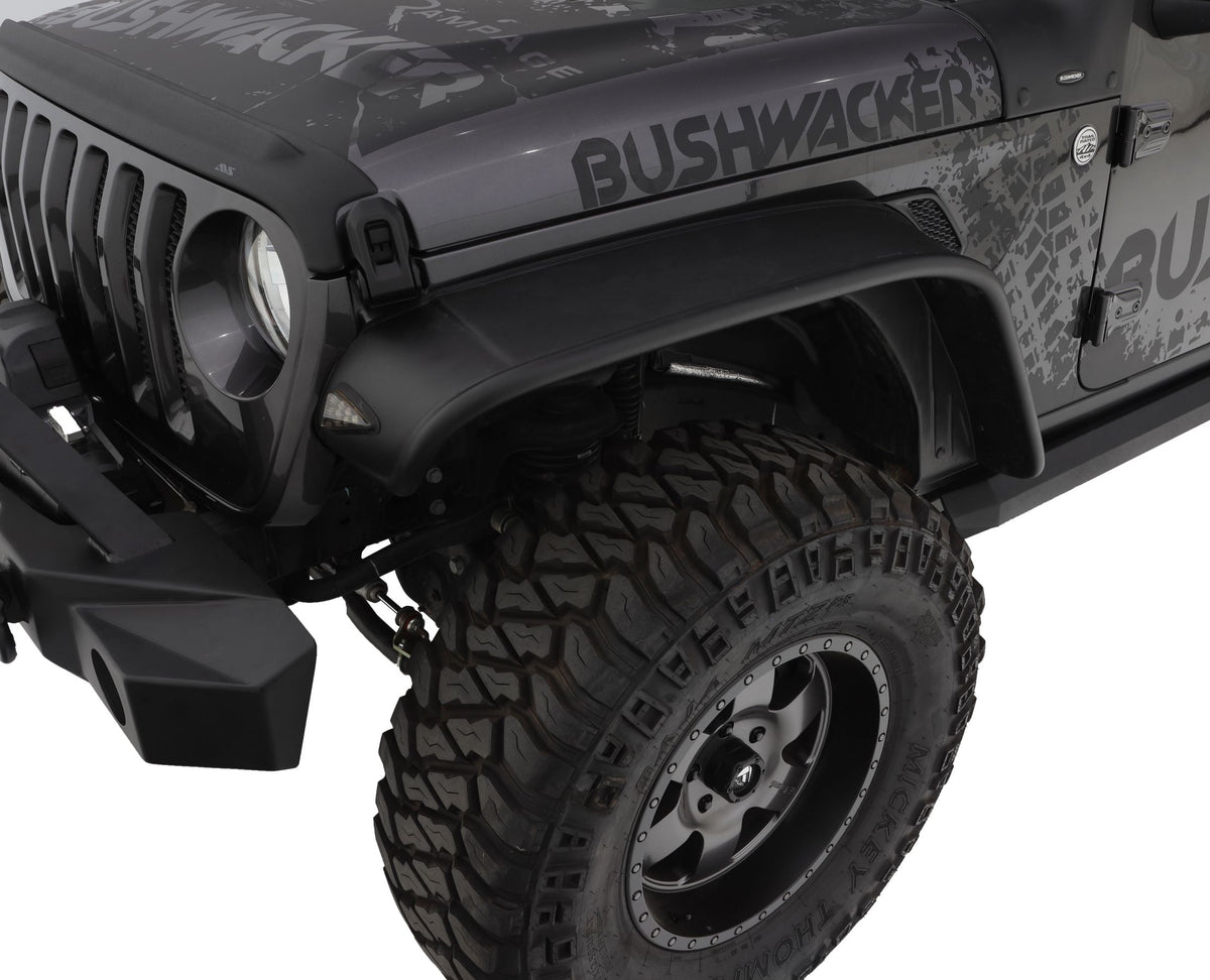 Bushwacker Jeep Flat Style Fender Flares Jeep Wrangler JL (2018-2019