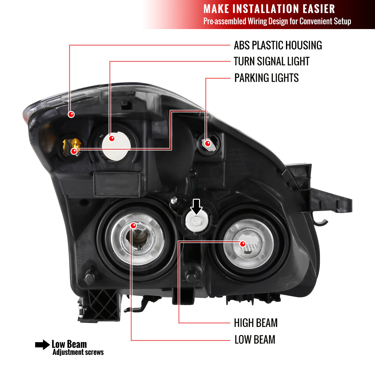 2011 nissan altima headlight assembly