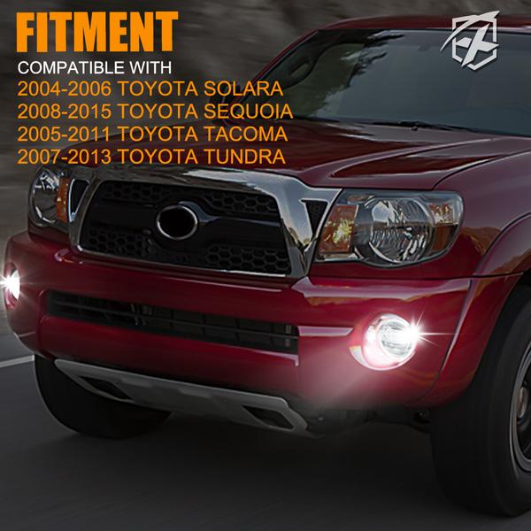 Fog Light Molding Compatible with Toyota Sequoia 08-15 Right Side Paint To Match Bezel W/Fog Light Hole 