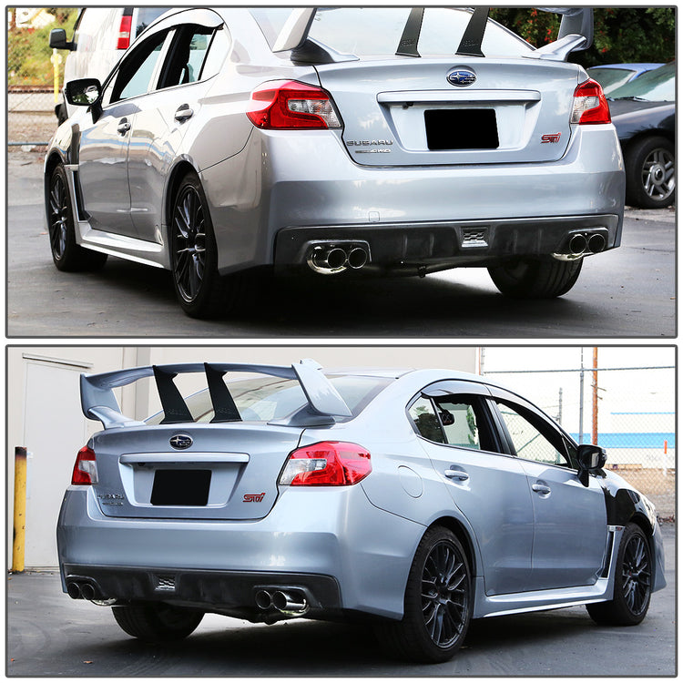 For 15-17 Subaru WRX/STI 3 inches Quad Muffler Tip Stainless Steel Catback Exhaust System 
