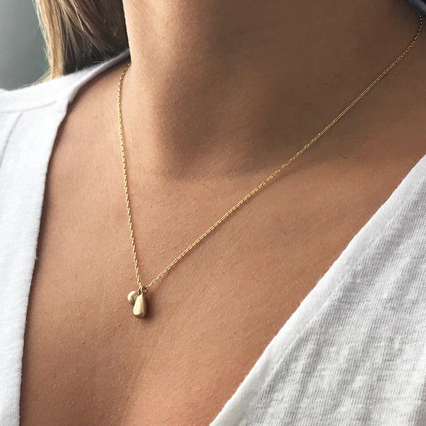 14k gold nugget necklace