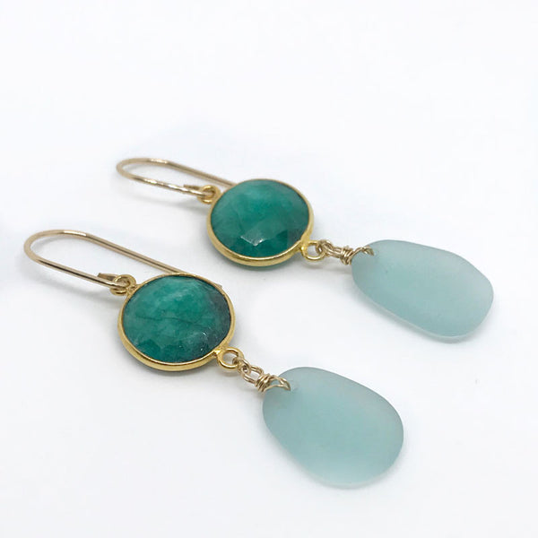 seaglass chandelier earrings kriket broadhurst jewellery