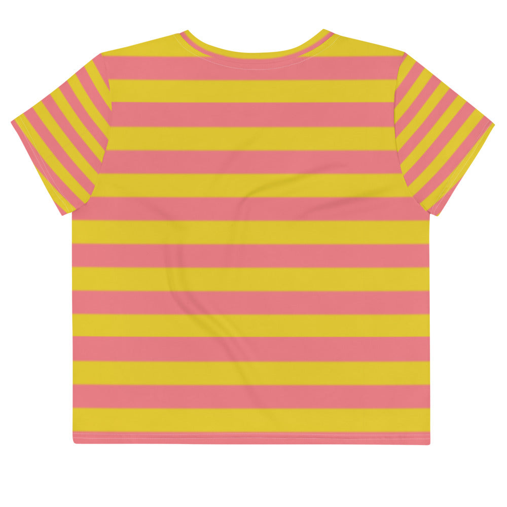 supreme pink and yellow striped shirt