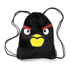 Black Bird Drawstring Backpack