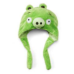 Green Pig Plush Beanie Hat