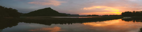trempealeau bay, wisconsin sunset