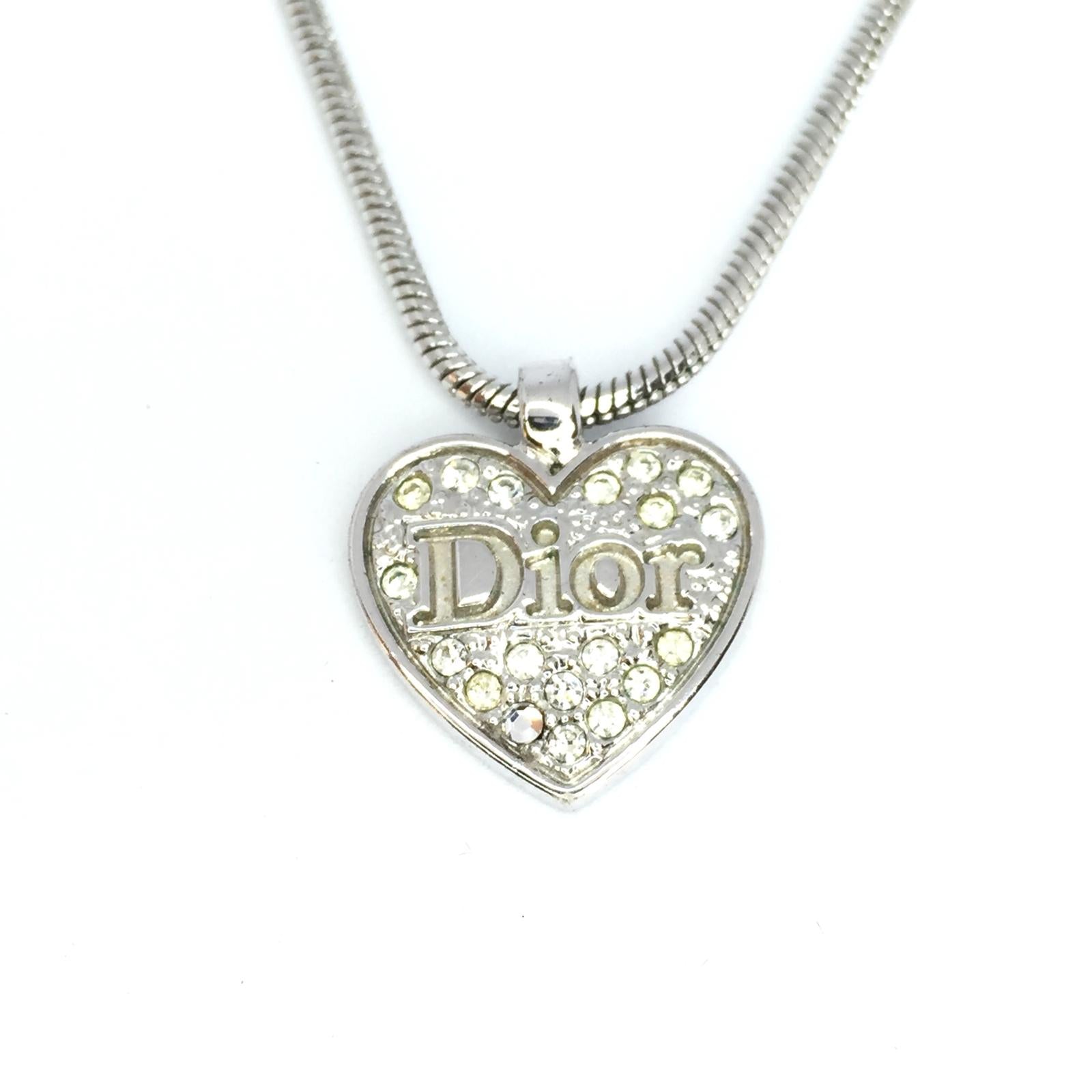 dior heart necklace