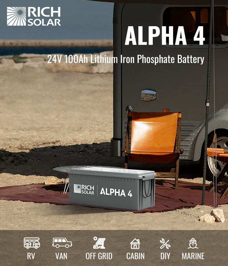 ALPHA 4 24V 100Ah Lithium Iron Phosphate Battery