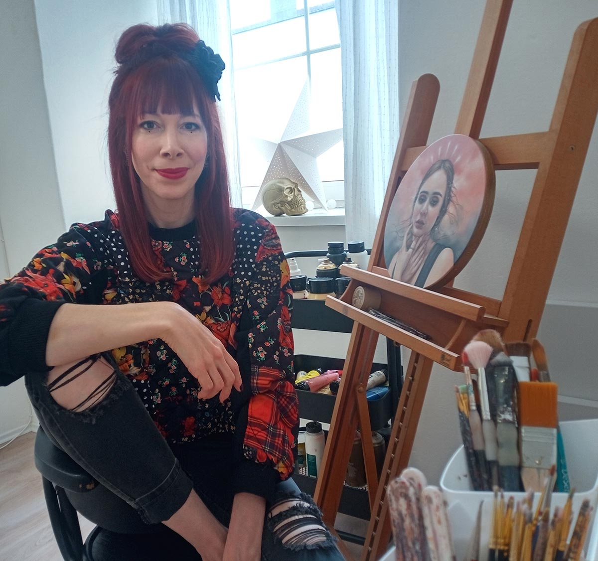 Marie-Eve Proteau in her studio 