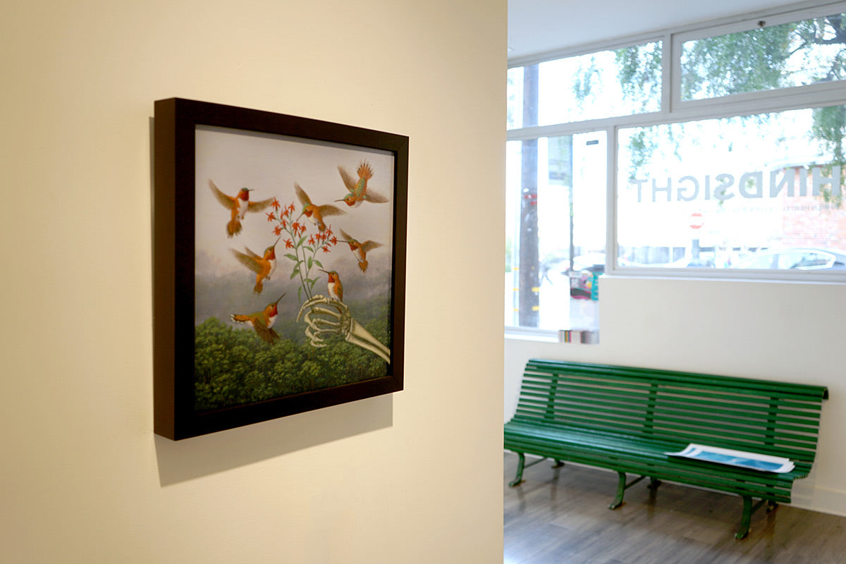 Hummingbirds and Hand by Sandra Yagi at Modern Eden Gallery
