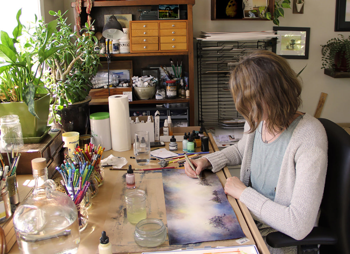Jeannie Lynn Paske in her studio 