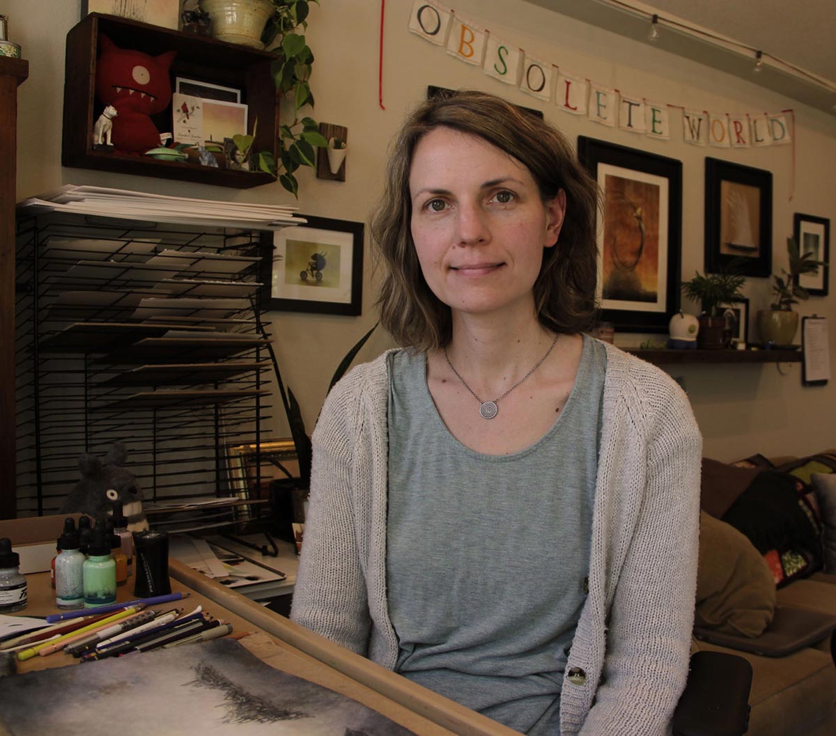 Jeannie Lynn Paske in her studio 