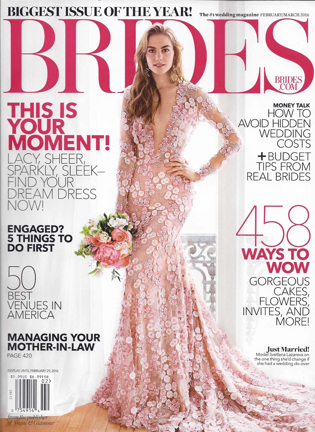 brides february march 2016 magazine, twigs and honey earrings