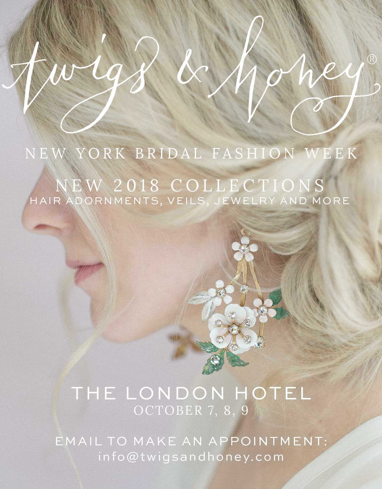 twigs and honey, new york bridal fashion week, bridal market 2018, the london hotel
