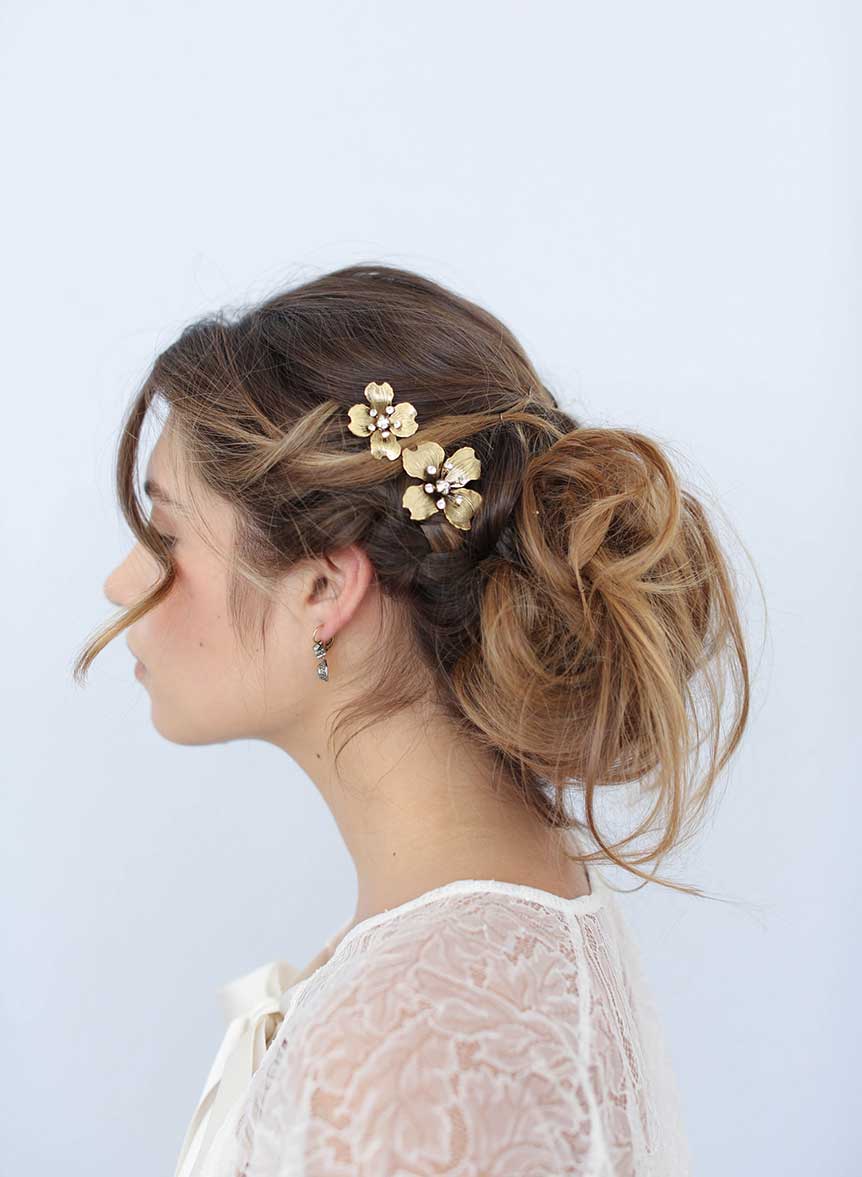 bridal hair pins, up do