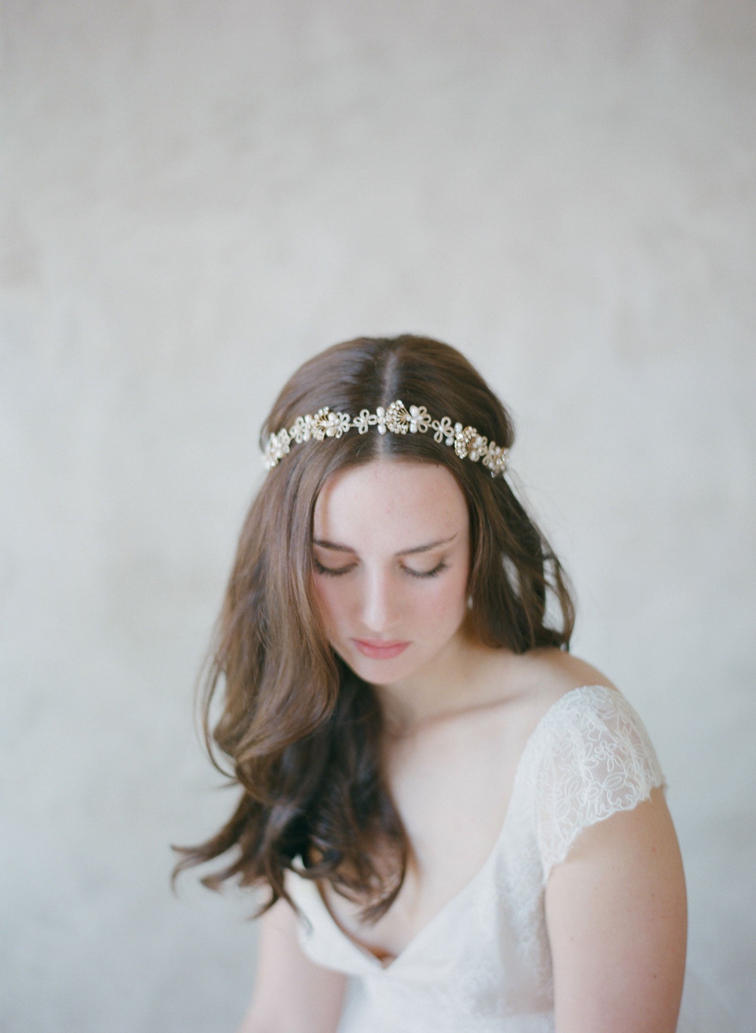 Art Deco Inspired Bridal Headband With Crystals And Pearls Twigs And Honey ® Llc 8661