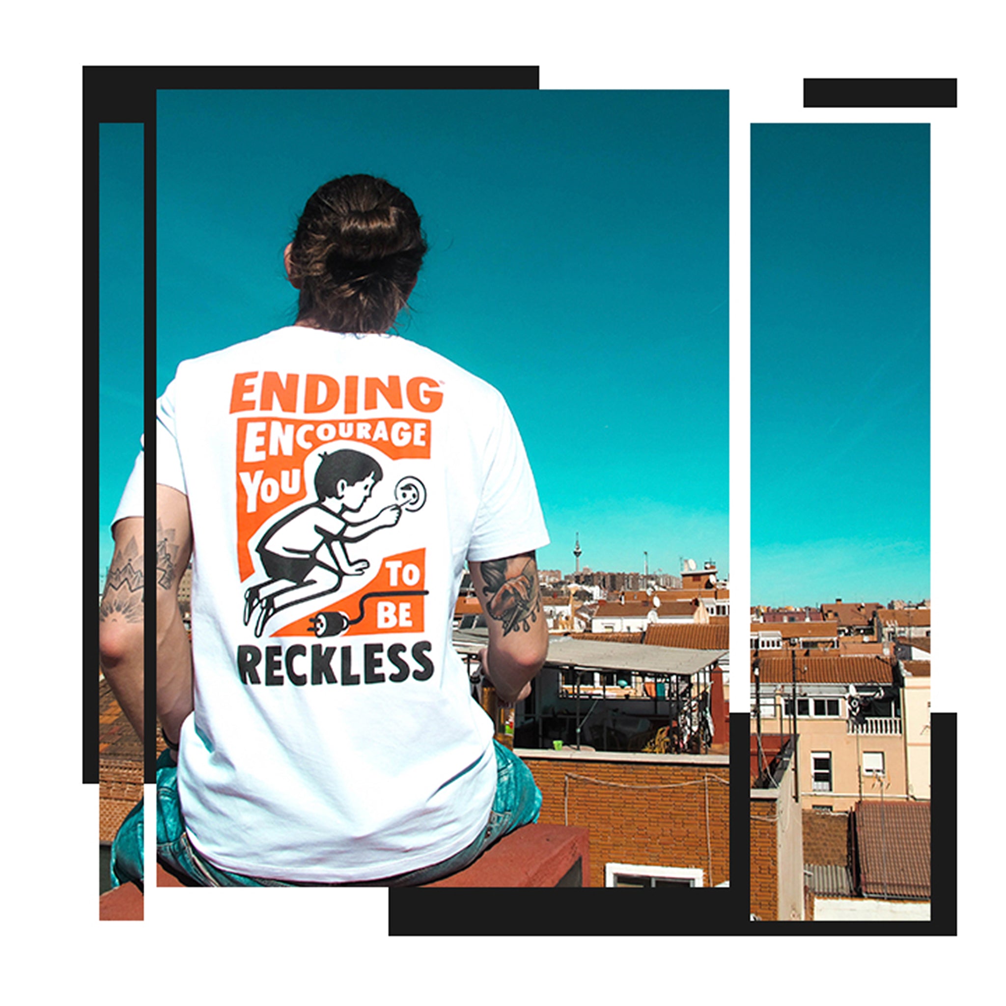 Camiseta surf skate motor diseño algodón ecológico marca independiente española Ending Clothes