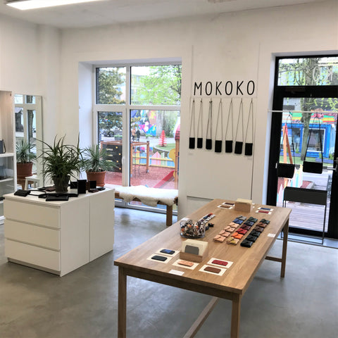 The product displays in Mokoko store in Telliskivi Creative City in May 2020.